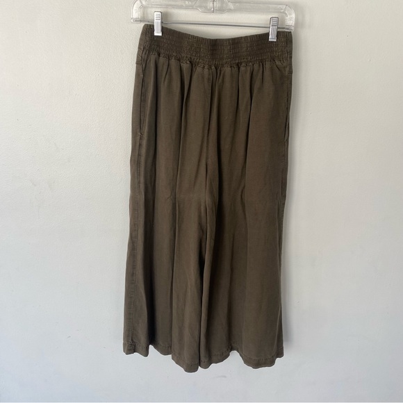 Anthropologie green high rise cropped wide leg pants size XS - Picture 8 of 9